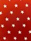 Rusty Red Star Print Double Brushed Jersey Knit Fabric By the Yard